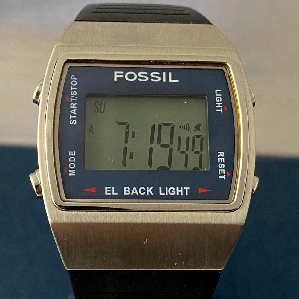 Fossil Stainless Steel Blue Multi Function Watch - image 1